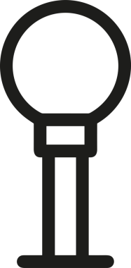 Siyah ve Beyaz Simge Tarzı ile Minimalist Top Ana Hattı Logosu Spor Markalaştırma Ekibi Kimliği Basit Rozet Tasarımları ve Tek Renkli Grafik Elemanları Web Yazısı ve Ticari Ürünler İçin Mükemmel