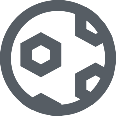 Siyah ve Beyaz Simge Tarzı ile Minimalist Top Ana Hattı Logosu Spor Markalaştırma Ekibi Kimliği Basit Rozet Tasarımları ve Tek Renkli Grafik Elemanları Web Yazısı ve Ticari Ürünler İçin Mükemmel