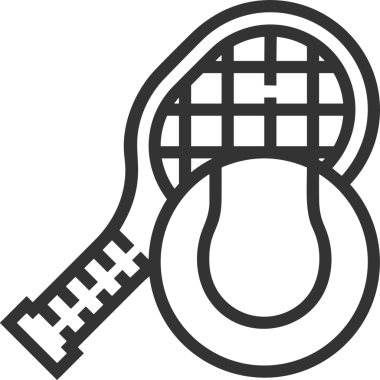 Siyah ve Beyaz Simge Tarzı ile Minimalist Top Ana Hattı Logosu Spor Markalaştırma Ekibi Kimliği Basit Rozet Tasarımları ve Tek Renkli Grafik Elemanları Web Yazısı ve Ticari Ürünler İçin Mükemmel