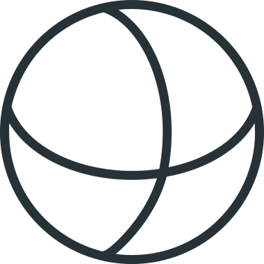 Siyah ve Beyaz Simge Tarzı ile Minimalist Top Ana Hattı Logosu Spor Markalaştırma Ekibi Kimliği Basit Rozet Tasarımları ve Tek Renkli Grafik Elemanları Web Yazısı ve Ticari Ürünler İçin Mükemmel