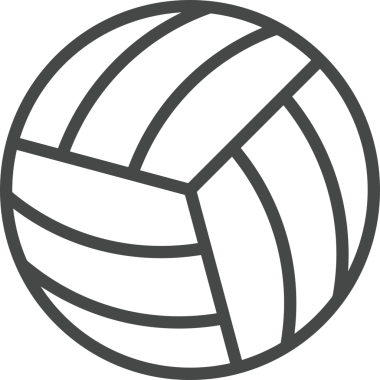 Siyah ve Beyaz Simge Tarzı ile Minimalist Top Ana Hattı Logosu Spor Markalaştırma Ekibi Kimliği Basit Rozet Tasarımları ve Tek Renkli Grafik Elemanları Web Yazısı ve Ticari Ürünler İçin Mükemmel