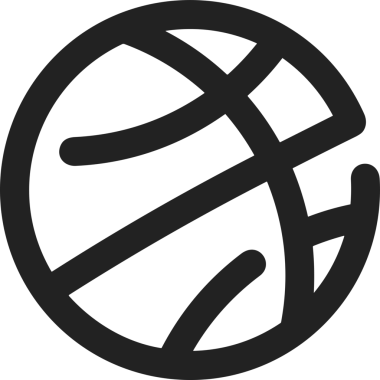 Siyah ve Beyaz Simge Tarzı ile Minimalist Top Ana Hattı Logosu Spor Markalaştırma Ekibi Kimliği Basit Rozet Tasarımları ve Tek Renkli Grafik Elemanları Web Yazısı ve Ticari Ürünler İçin Mükemmel