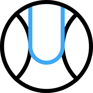 Siyah ve Beyaz Simge Tarzı ile Minimalist Top Ana Hattı Logosu Spor Markalaştırma Ekibi Kimliği Basit Rozet Tasarımları ve Tek Renkli Grafik Elemanları Web Yazısı ve Ticari Ürünler İçin Mükemmel