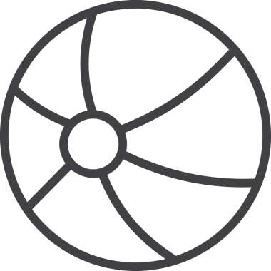 Siyah ve Beyaz Simge Tarzı ile Minimalist Top Ana Hattı Logosu Spor Markalaştırma Ekibi Kimliği Basit Rozet Tasarımları ve Tek Renkli Grafik Elemanları Web Yazısı ve Ticari Ürünler İçin Mükemmel