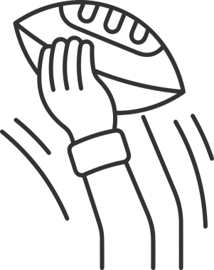 Siyah ve Beyaz Simge Tarzı ile Minimalist Top Ana Hattı Logosu Spor Markalaştırma Ekibi Kimliği Basit Rozet Tasarımları ve Tek Renkli Grafik Elemanları Web Yazısı ve Ticari Ürünler İçin Mükemmel