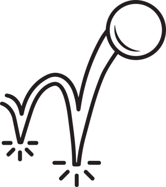 Siyah ve Beyaz Simge Tarzı ile Minimalist Top Ana Hattı Logosu Spor Markalaştırma Ekibi Kimliği Basit Rozet Tasarımları ve Tek Renkli Grafik Elemanları Web Yazısı ve Ticari Ürünler İçin Mükemmel