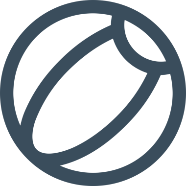 Siyah ve Beyaz Simge Tarzı ile Minimalist Top Ana Hattı Logosu Spor Markalaştırma Ekibi Kimliği Basit Rozet Tasarımları ve Tek Renkli Grafik Elemanları Web Yazısı ve Ticari Ürünler İçin Mükemmel