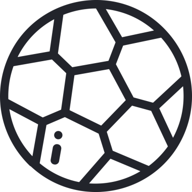 Siyah ve Beyaz Simge Tarzı ile Minimalist Top Ana Hattı Logosu Spor Markalaştırma Ekibi Kimliği Basit Rozet Tasarımları ve Tek Renkli Grafik Elemanları Web Yazısı ve Ticari Ürünler İçin Mükemmel