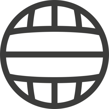 Siyah ve Beyaz Simge Tarzı ile Minimalist Top Ana Hattı Logosu Spor Markalaştırma Ekibi Kimliği Basit Rozet Tasarımları ve Tek Renkli Grafik Elemanları Web Yazısı ve Ticari Ürünler İçin Mükemmel