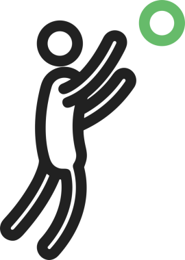 Siyah ve Beyaz Simge Tarzı ile Minimalist Top Ana Hattı Logosu Spor Markalaştırma Ekibi Kimliği Basit Rozet Tasarımları ve Tek Renkli Grafik Elemanları Web Yazısı ve Ticari Ürünler İçin Mükemmel