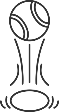 Siyah ve Beyaz Simge Tarzı ile Minimalist Top Ana Hattı Logosu Spor Markalaştırma Ekibi Kimliği Basit Rozet Tasarımları ve Tek Renkli Grafik Elemanları Web Yazısı ve Ticari Ürünler İçin Mükemmel