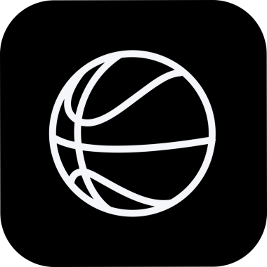 Siyah ve Beyaz Simge Tarzı ile Minimalist Top Ana Hattı Logosu Spor Markalaştırma Ekibi Kimliği Basit Rozet Tasarımları ve Tek Renkli Grafik Elemanları Web Yazısı ve Ticari Ürünler İçin Mükemmel