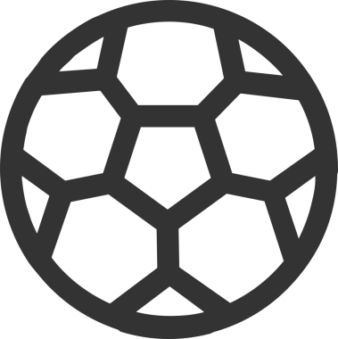 Siyah ve Beyaz Simge Tarzı ile Minimalist Top Ana Hattı Logosu Spor Markalaştırma Ekibi Kimliği Basit Rozet Tasarımları ve Tek Renkli Grafik Elemanları Web Yazısı ve Ticari Ürünler İçin Mükemmel