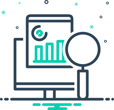 Veri Analitik Raporu Bilgi İşletme Elemanları ve Basit Temiz Tek Renk Biçimli Sunum Şablonları için Minimalist Grafik Çizelgesi Simgesi Simgesi PNG Biçimi