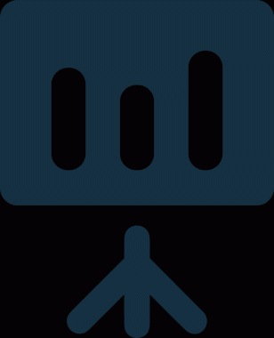 Veri Analitik Raporu Bilgi İşletme Elemanları ve Basit Temiz Tek Renk Biçimli Sunum Şablonları için Minimalist Grafik Simgesi Katı Simgesi PNG Biçimi