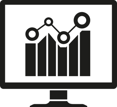 Veri Analitik Raporu Bilgi İşletme Elemanları ve Basit Temiz Tek Renk Biçimli Sunum Şablonları için Minimalist Grafik Simgesi Katı Simgesi PNG Biçimi
