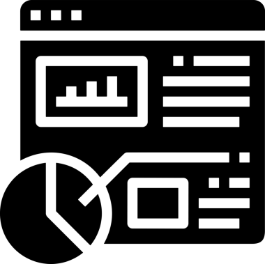 Veri Analitik Raporu Bilgi İşletme Elemanları ve Basit Temiz Tek Renk Biçimli Sunum Şablonları için Minimalist Grafik Simgesi Katı Simgesi PNG Biçimi