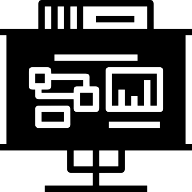Veri Analitik Raporu Bilgi İşletme Elemanları ve Basit Temiz Tek Renk Biçimli Sunum Şablonları için Minimalist Grafik Simgesi Katı Simgesi PNG Biçimi