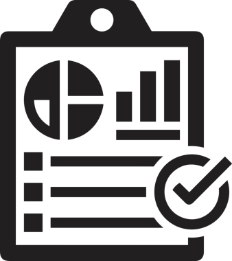 Veri Analitik Raporu Bilgi İşletme Elemanları ve Basit Temiz Tek Renk Biçimli Sunum Şablonları için Minimalist Grafik Simgesi Katı Simgesi PNG Biçimi