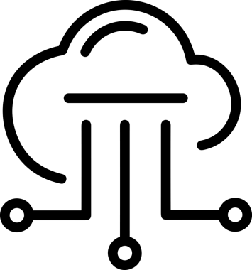 PNG biçiminde bulut depolama simgesi şeffaf arkaplan tasarımı ile dijital sunucu güvenli dosya eşzamanlama sunucu yönetimi ve modern web veya mobil kullanıcı arayüzü uygulamaları için ideal