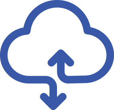 PNG biçiminde bulut depolama simgesi şeffaf arkaplan tasarımı ile dijital sunucu güvenli dosya eşzamanlama sunucu yönetimi ve modern web veya mobil kullanıcı arayüzü uygulamaları için ideal