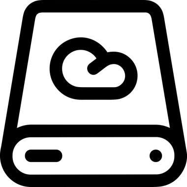 PNG biçiminde bulut depolama simgesi şeffaf arkaplan tasarımı ile dijital sunucu güvenli dosya eşzamanlama sunucu yönetimi ve modern web veya mobil kullanıcı arayüzü uygulamaları için ideal