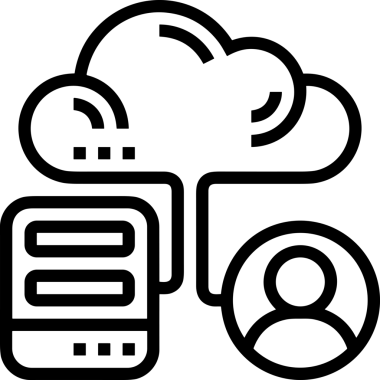 PNG biçiminde bulut depolama simgesi şeffaf arkaplan tasarımı ile dijital sunucu güvenli dosya eşzamanlama sunucu yönetimi ve modern web veya mobil kullanıcı arayüzü uygulamaları için ideal