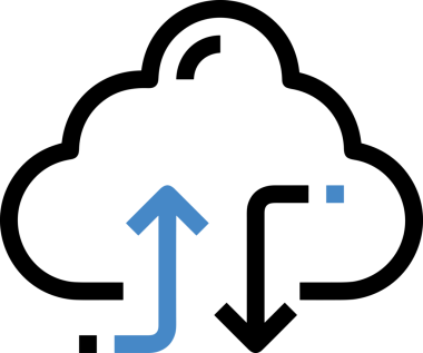 PNG biçiminde bulut depolama simgesi şeffaf arkaplan tasarımı ile dijital sunucu güvenli dosya eşzamanlama sunucu yönetimi ve modern web veya mobil kullanıcı arayüzü uygulamaları için ideal
