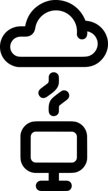 PNG biçiminde bulut depolama simgesi şeffaf arkaplan tasarımı ile dijital sunucu güvenli dosya eşzamanlama sunucu yönetimi ve modern web veya mobil kullanıcı arayüzü uygulamaları için ideal