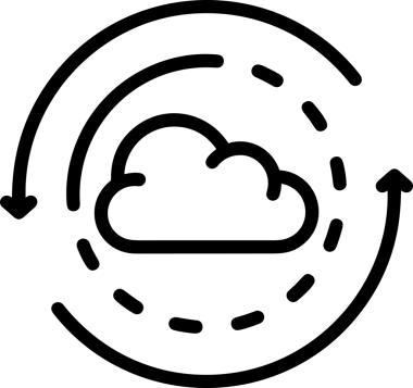 PNG biçiminde bulut depolama simgesi şeffaf arkaplan tasarımı ile dijital sunucu güvenli dosya eşzamanlama sunucu yönetimi ve modern web veya mobil kullanıcı arayüzü uygulamaları için ideal