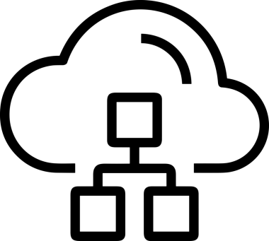 PNG biçiminde bulut depolama simgesi şeffaf arkaplan tasarımı ile dijital sunucu güvenli dosya eşzamanlama sunucu yönetimi ve modern web veya mobil kullanıcı arayüzü uygulamaları için ideal