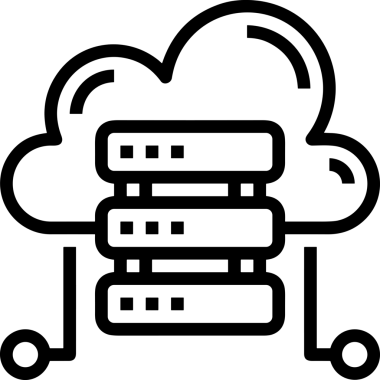 PNG biçiminde bulut depolama simgesi şeffaf arkaplan tasarımı ile dijital sunucu güvenli dosya eşzamanlama sunucu yönetimi ve modern web veya mobil kullanıcı arayüzü uygulamaları için ideal