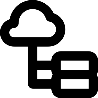 PNG biçiminde bulut depolama simgesi şeffaf arkaplan tasarımı ile dijital sunucu güvenli dosya eşzamanlama sunucu yönetimi ve modern web veya mobil kullanıcı arayüzü uygulamaları için ideal