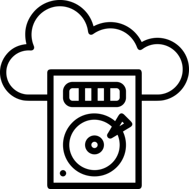 PNG biçiminde bulut depolama simgesi şeffaf arkaplan tasarımı ile dijital sunucu güvenli dosya eşzamanlama sunucu yönetimi ve modern web veya mobil kullanıcı arayüzü uygulamaları için ideal