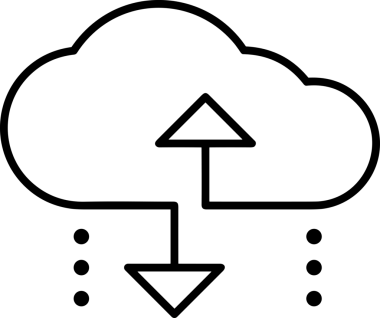 PNG biçiminde bulut depolama simgesi şeffaf arkaplan tasarımı ile dijital sunucu güvenli dosya eşzamanlama sunucu yönetimi ve modern web veya mobil kullanıcı arayüzü uygulamaları için ideal
