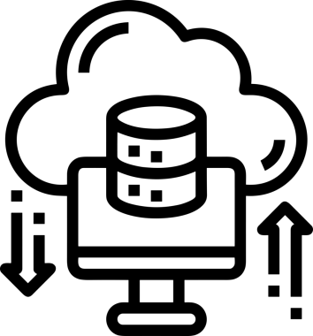 PNG biçiminde bulut depolama simgesi şeffaf arkaplan tasarımı ile dijital sunucu güvenli dosya eşzamanlama sunucu yönetimi ve modern web veya mobil kullanıcı arayüzü uygulamaları için ideal