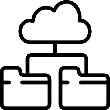 PNG biçiminde bulut depolama simgesi şeffaf arkaplan tasarımı ile dijital sunucu güvenli dosya eşzamanlama sunucu yönetimi ve modern web veya mobil kullanıcı arayüzü uygulamaları için ideal