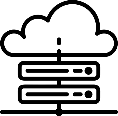 PNG biçiminde bulut depolama simgesi şeffaf arkaplan tasarımı ile dijital sunucu güvenli dosya eşzamanlama sunucu yönetimi ve modern web veya mobil kullanıcı arayüzü uygulamaları için ideal