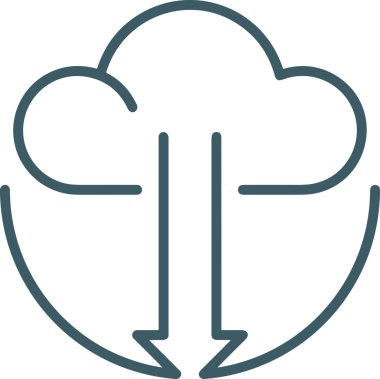 PNG biçiminde bulut depolama simgesi şeffaf arkaplan tasarımı ile dijital sunucu güvenli dosya eşzamanlama sunucu yönetimi ve modern web veya mobil kullanıcı arayüzü uygulamaları için ideal