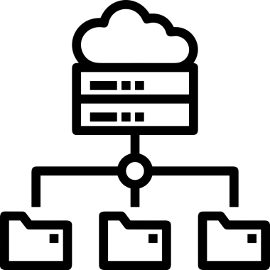 PNG biçiminde bulut depolama simgesi şeffaf arkaplan tasarımı ile dijital sunucu güvenli dosya eşzamanlama sunucu yönetimi ve modern web veya mobil kullanıcı arayüzü uygulamaları için ideal