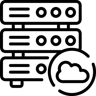 PNG biçiminde bulut depolama simgesi şeffaf arkaplan tasarımı ile dijital sunucu güvenli dosya eşzamanlama sunucu yönetimi ve modern web veya mobil kullanıcı arayüzü uygulamaları için ideal