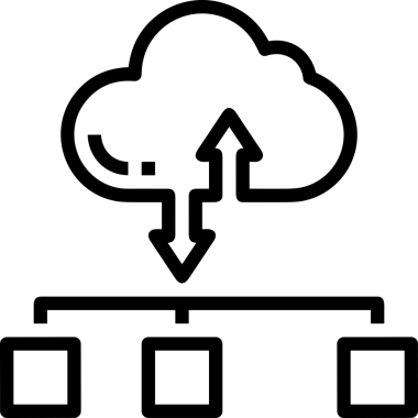 PNG biçiminde bulut depolama simgesi şeffaf arkaplan tasarımı ile dijital sunucu güvenli dosya eşzamanlama sunucu yönetimi ve modern web veya mobil kullanıcı arayüzü uygulamaları için ideal