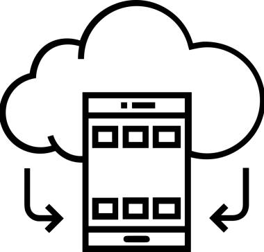 PNG biçiminde bulut depolama simgesi şeffaf arkaplan tasarımı ile dijital sunucu güvenli dosya eşzamanlama sunucu yönetimi ve modern web veya mobil kullanıcı arayüzü uygulamaları için ideal