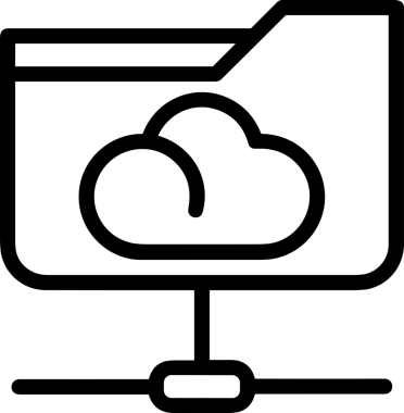 PNG biçiminde bulut depolama simgesi şeffaf arkaplan tasarımı ile dijital sunucu güvenli dosya eşzamanlama sunucu yönetimi ve modern web veya mobil kullanıcı arayüzü uygulamaları için ideal