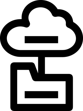 PNG biçiminde bulut depolama simgesi şeffaf arkaplan tasarımı ile dijital sunucu güvenli dosya eşzamanlama sunucu yönetimi ve modern web veya mobil kullanıcı arayüzü uygulamaları için ideal