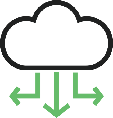 PNG biçiminde bulut depolama simgesi şeffaf arkaplan tasarımı ile dijital sunucu güvenli dosya eşzamanlama sunucu yönetimi ve modern web veya mobil kullanıcı arayüzü uygulamaları için ideal