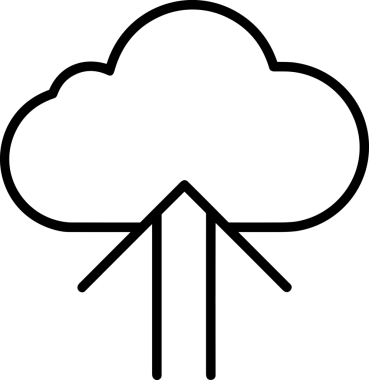 PNG biçiminde bulut depolama simgesi şeffaf arkaplan tasarımı ile dijital sunucu güvenli dosya eşzamanlama sunucu yönetimi ve modern web veya mobil kullanıcı arayüzü uygulamaları için ideal