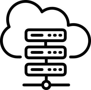 PNG biçiminde bulut depolama simgesi şeffaf arkaplan tasarımı ile dijital sunucu güvenli dosya eşzamanlama sunucu yönetimi ve modern web veya mobil kullanıcı arayüzü uygulamaları için ideal