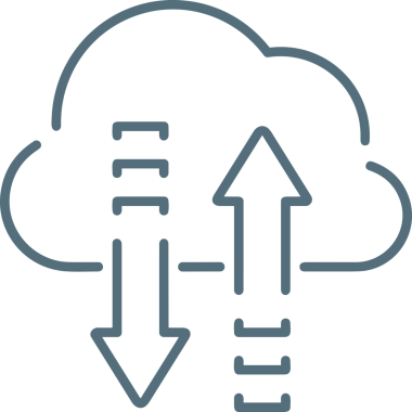 PNG biçiminde bulut depolama simgesi şeffaf arkaplan tasarımı ile dijital sunucu güvenli dosya eşzamanlama sunucu yönetimi ve modern web veya mobil kullanıcı arayüzü uygulamaları için ideal