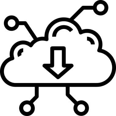 PNG biçiminde bulut depolama simgesi şeffaf arkaplan tasarımı ile dijital sunucu güvenli dosya eşzamanlama sunucu yönetimi ve modern web veya mobil kullanıcı arayüzü uygulamaları için ideal